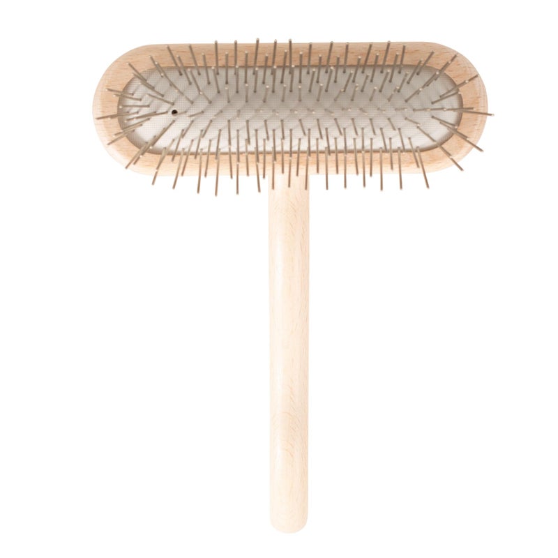 Chris Christensen Original Series 27 mm T-Brush - Dog & Cat Grooming Brush, Groom Like a Professional, Stainless Steel Pins, Lightweight Beech Wood Body, Ground and Polished Tips - Image 1